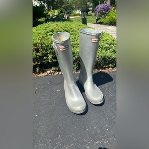 HUNTER Cosmic Silver Rain Boots Wellington Wellie boot 7